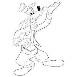 Goofy Style Free Coloring Page for Kids
