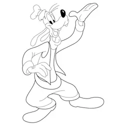 Goofy Style Free Coloring Page for Kids