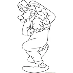 Goofy Shy Free Coloring Page for Kids