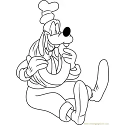 Happy Goofy Free Coloring Page for Kids