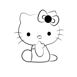 Hello Kitty 1 Free Coloring Page for Kids