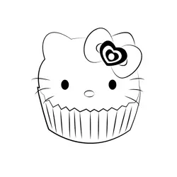 Hello Kitty 2 Free Coloring Page for Kids