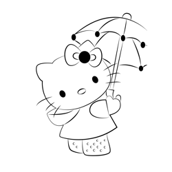 Hello Kitty 3 Free Coloring Page for Kids