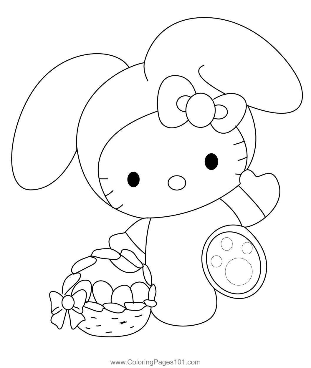 Rainbow Hello Kitty Printable Coloring Pages Coloring Pages