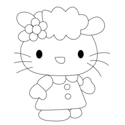 Hello Kitty Free Coloring Page for Kids