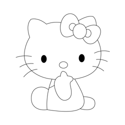Kitty Free Coloring Page for Kids