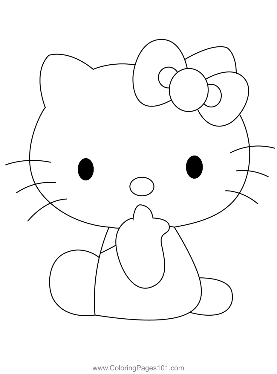 my melody and hello kitty coloring pages