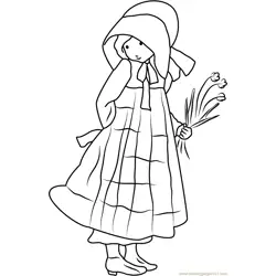 Holly Hobbie See Back Free Coloring Page for Kids