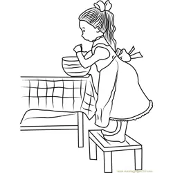 Holly Hobbie Work in Home Free Coloring Page for Kids