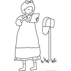 Holly Hobbie see Letter Free Coloring Page for Kids