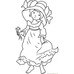 Lovely Holly Hobbie Free Coloring Page for Kids