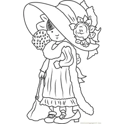Sweet Holly Hobbie Free Coloring Page for Kids