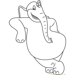 Happy Horton Free Coloring Page for Kids