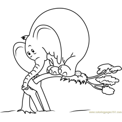Horton Free Coloring Page for Kids