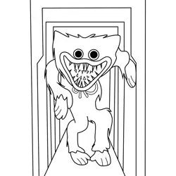 Huggy Wuggy Inside Vent Free Coloring Page for Kids