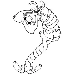 Huggy Wuggy Twist Free Coloring Page for Kids