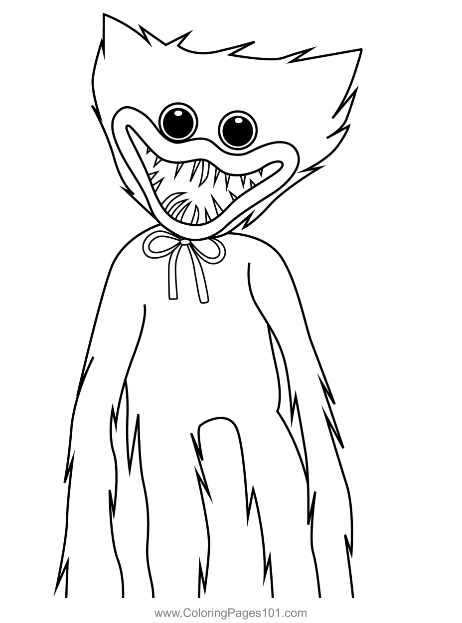 Huggy Wuggy Coloring Page for Kids - Free Huggy Wuggy Printable ...