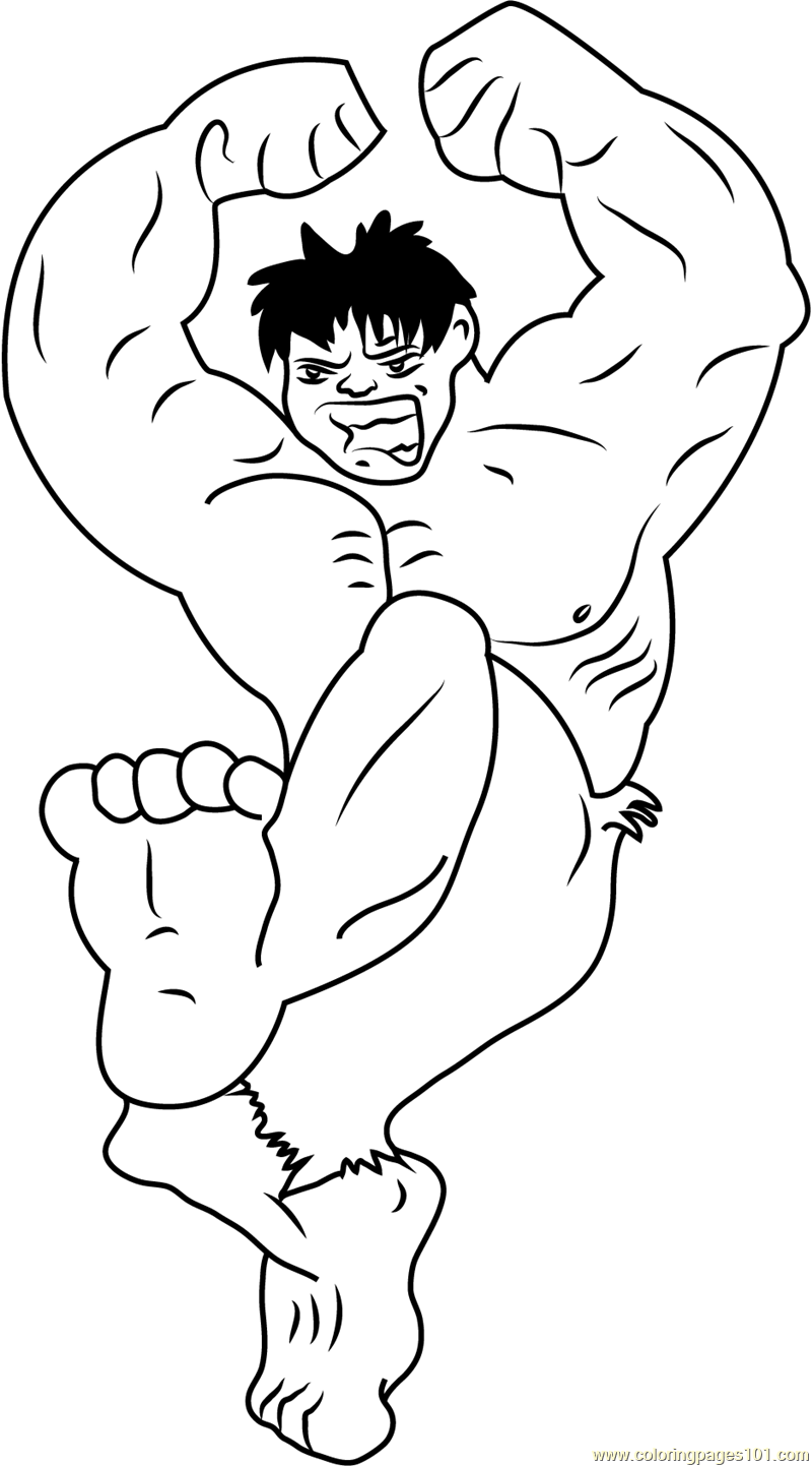 Hulk Smash by Tsebresos Coloring Page for Kids   Free Hulk ...