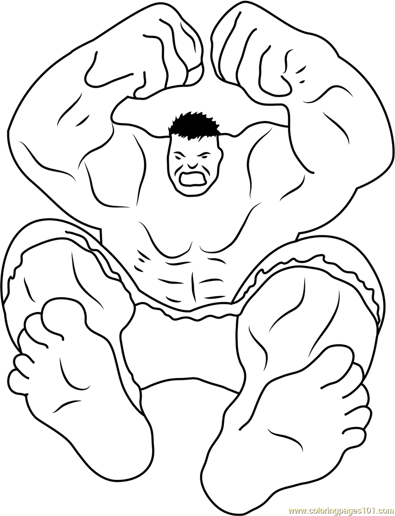 Hulk Smash Coloring Page for Kids - Free Hulk Printable Coloring Pages