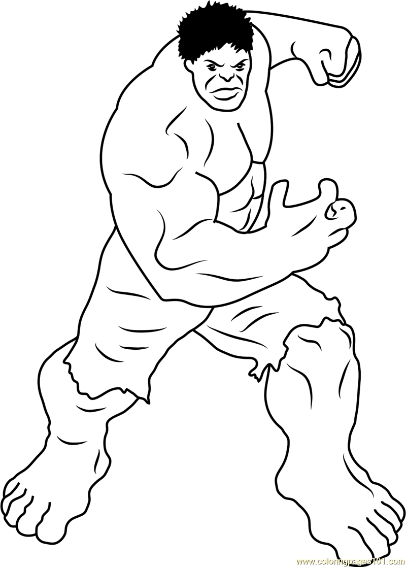 Hulk Printable Coloring Page