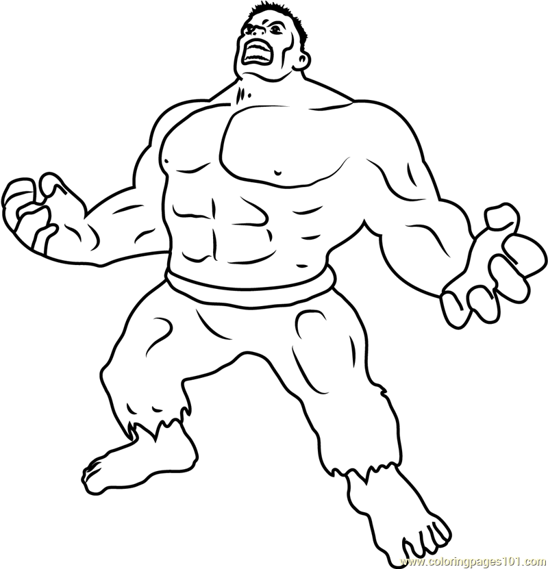 Free Printable Hulk Coloring Pages Hulk Coloring Pictures for  Preschoolers Kids  Parentunecom