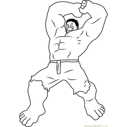 Hulk Created by Stan Lee Free Coloring Page for Kids