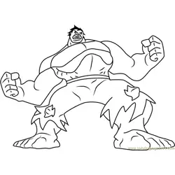 Hulk Green Monster Free Coloring Page for Kids