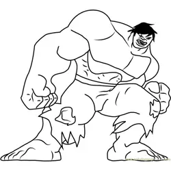 Hulk Looking at You Free Coloring Page for Kids