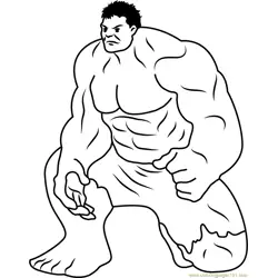 Hulk Smash by Lanbow Free Coloring Page for Kids
