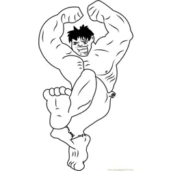 Hulk Smash by Tsebresos Free Coloring Page for Kids