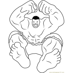 Hulk Smash Free Coloring Page for Kids