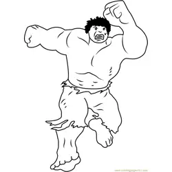 Hulk Free Coloring Page for Kids