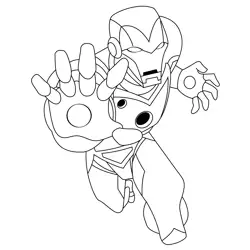 Ironman Hero Free Coloring Page for Kids