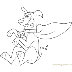 Krypto Afraid Free Coloring Page for Kids