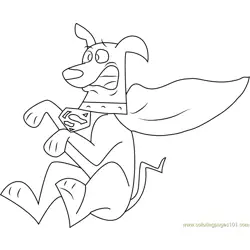 Krypto Afraid Free Coloring Page for Kids