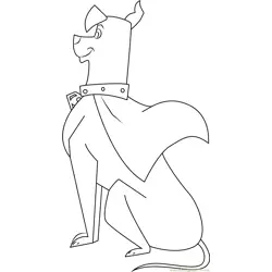 Krypto Sitting Free Coloring Page for Kids
