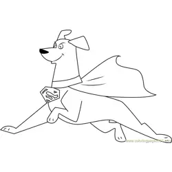Krypto Super Dog Free Coloring Page for Kids
