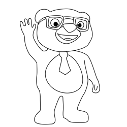 LBB Bear Little Baby Bum Free Coloring Page for Kids