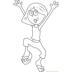 Lizzie McGuire Dancing Free Coloring Page for Kids