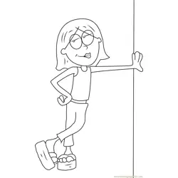 Lizzie McGuire Standing Free Coloring Page for Kids