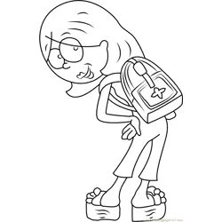Lizzie McGuire going to School Free Coloring Page for Kids