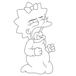 Maggie Big Cry Free Coloring Page for Kids