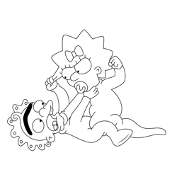 Maggie Fights Gerald Free Coloring Page for Kids