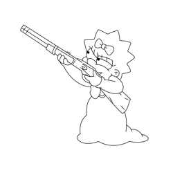Maggie Gun Free Coloring Page for Kids