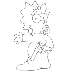 Maggie Gun Free Coloring Page for Kids