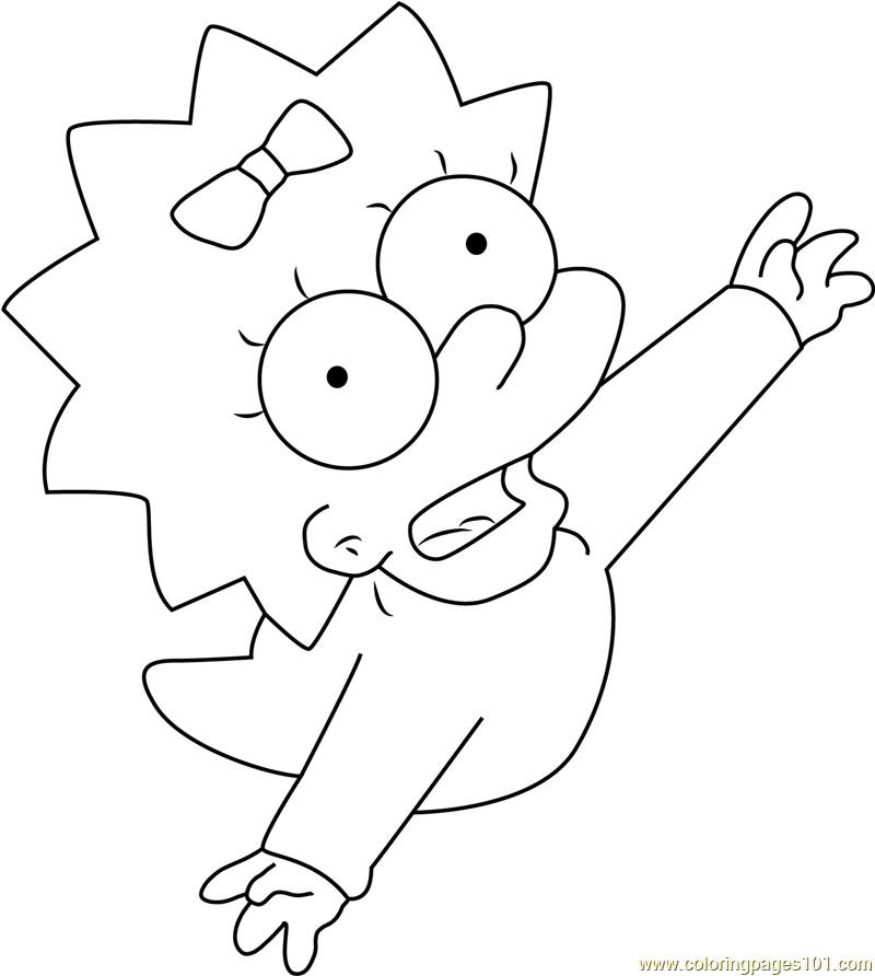 Maggie Simpson Looking Up