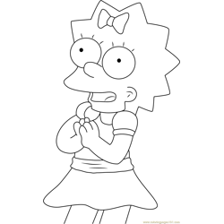 Simpson Free Coloring Page for Kids