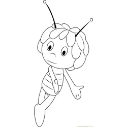Cute Maya Free Coloring Page for Kids