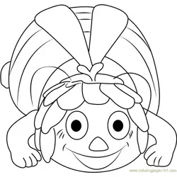 Maya Ready to Sleeping Free Coloring Page for Kids