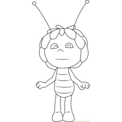 Maya Standing Free Coloring Page for Kids